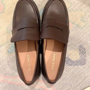 Cole Haan Brown Leather Penny Loafers